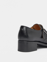 PEDESTRIAN Single Monk Strap. Black. Women