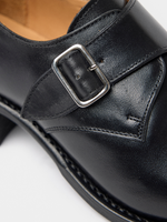 PEDESTRIAN Single Monk Strap. Black. Women